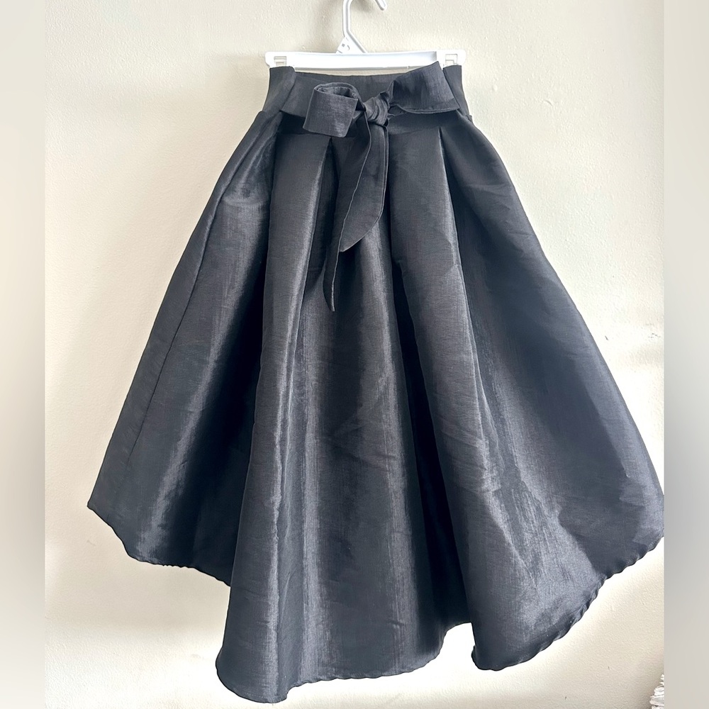 Papermoon Black Hi-Low Midi Skirt